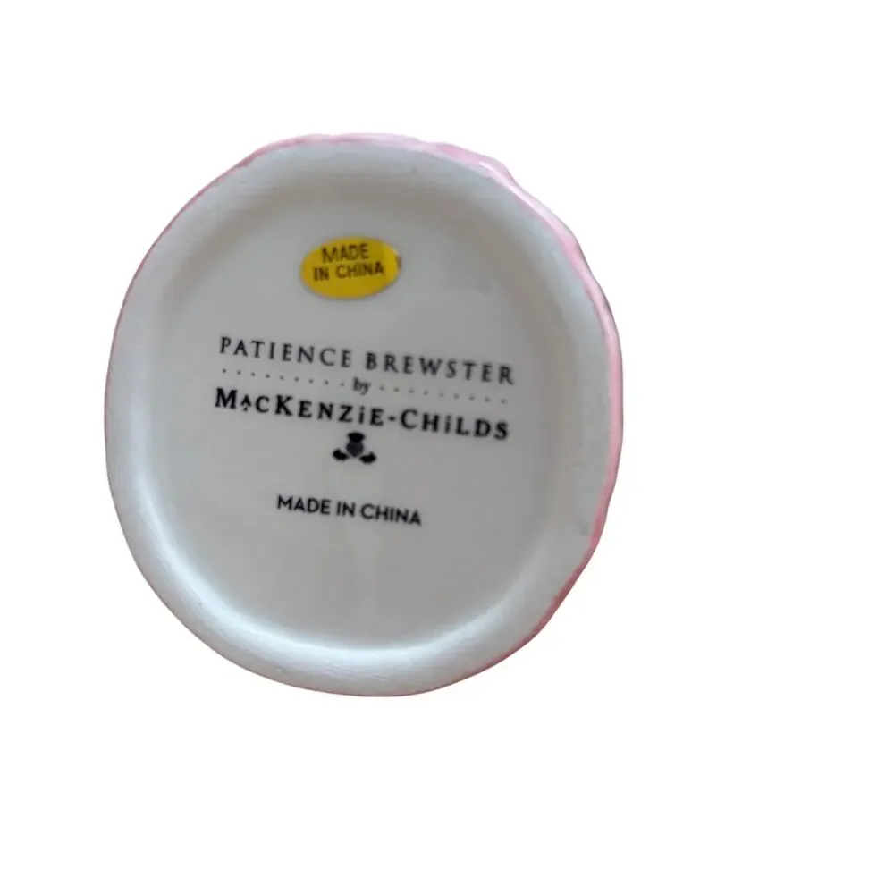 New MacKenzie-Childs Patience Brewster Flamingo Ceramic Bud Vase Chic Homeware